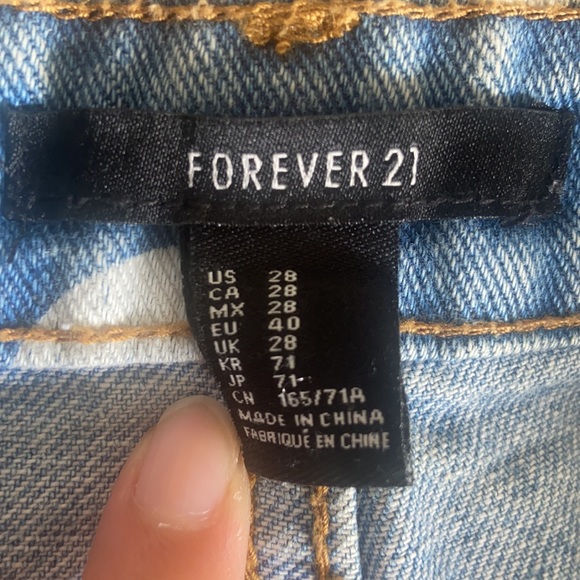 Forever 21 Polk-a-dot denim shorts in size 28 - Picture 2 of 5